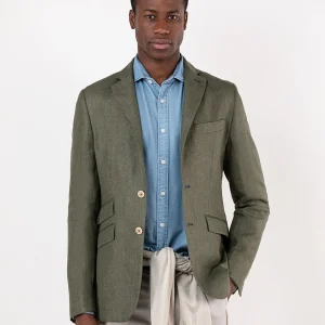 Americana Lino Liso Khaki