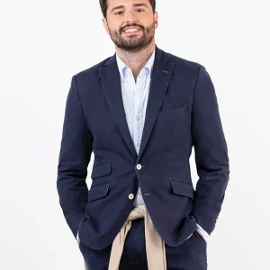 Americana Algodón Lavado Marino