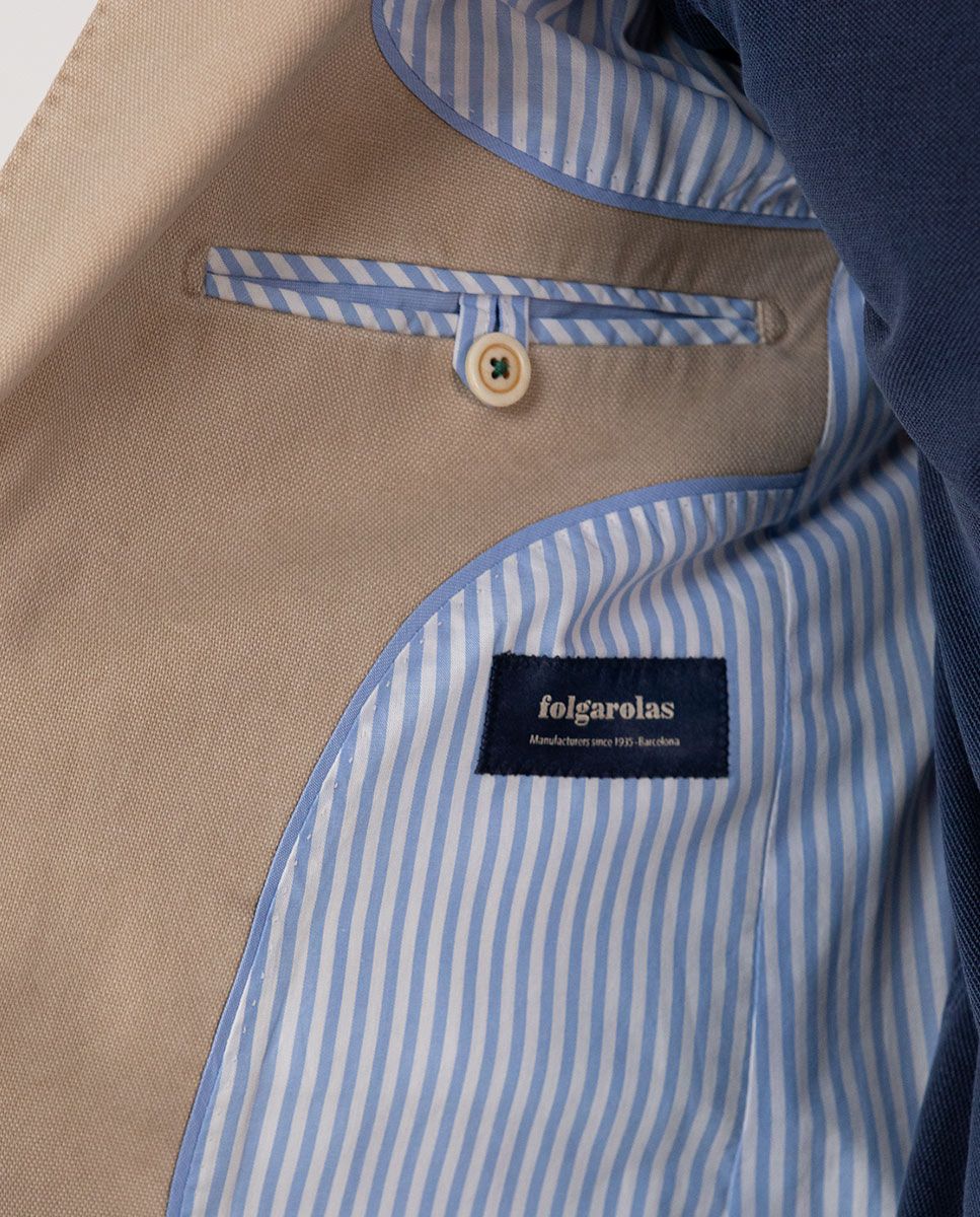 Americana Algodón Lavado Beige - Imagen 7