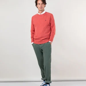 Jersey Cuello Caja Merino Terracota