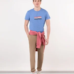 Camiseta Estampada Ganso Azul