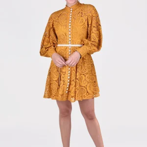 Vestido Casual Anneke Lace Mini Naranja