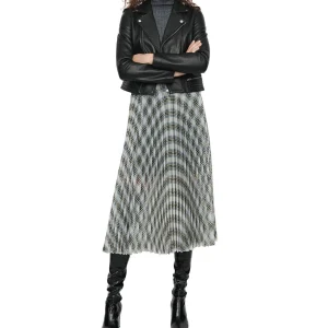 Falda Blanco A Cuadros