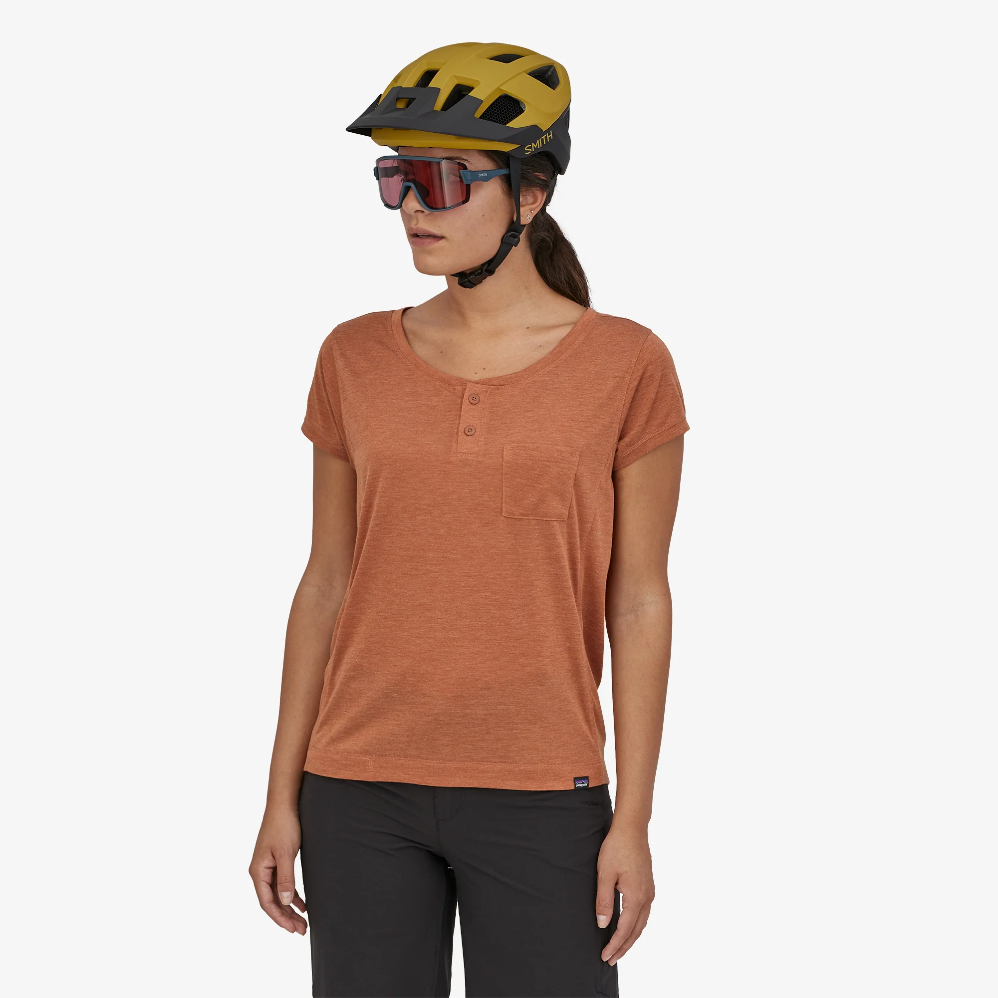 Polera Mujer Capilene® Cool Trail Bike Henley - Imagen 6