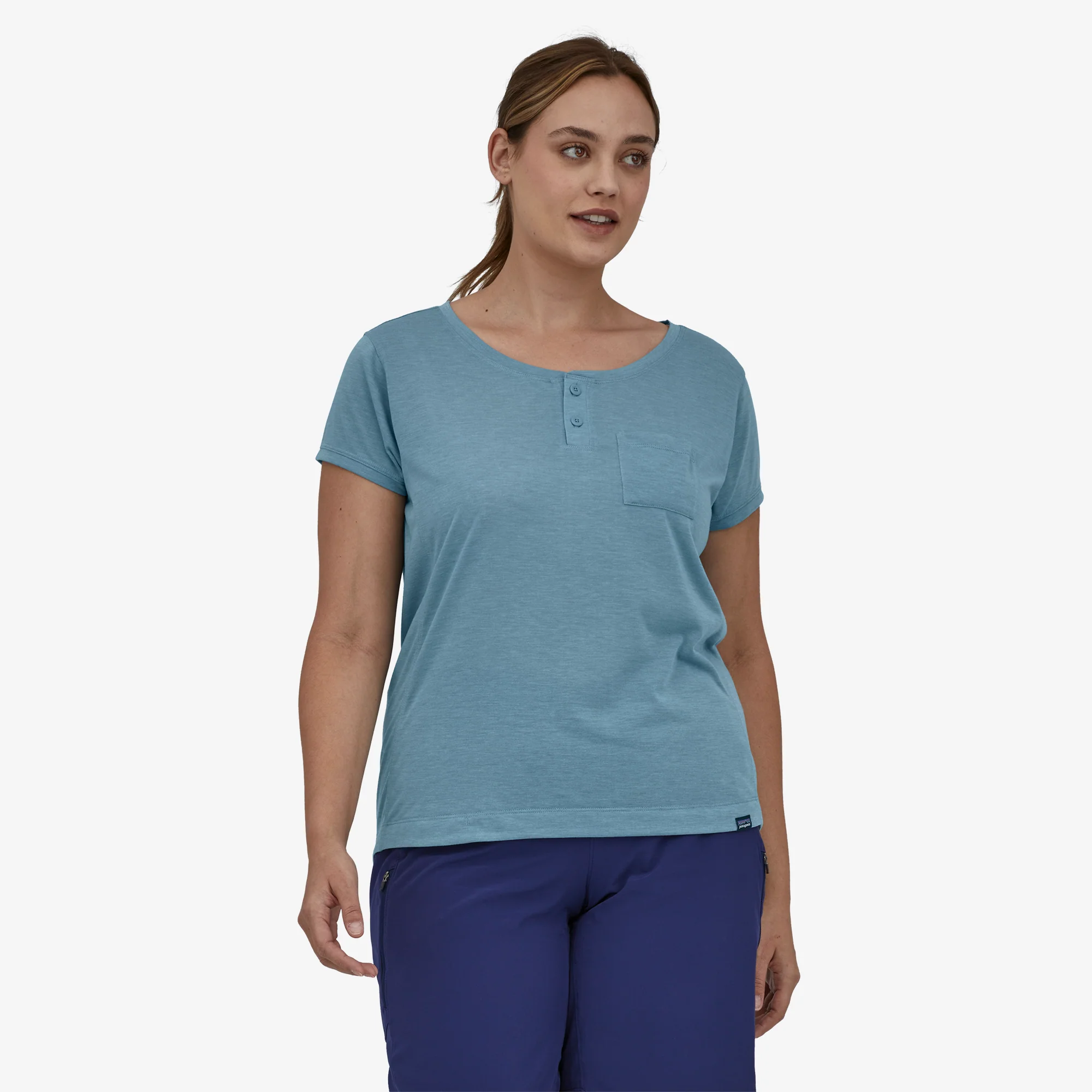 Polera Mujer Capilene® Cool Trail Bike Henley - Imagen 8