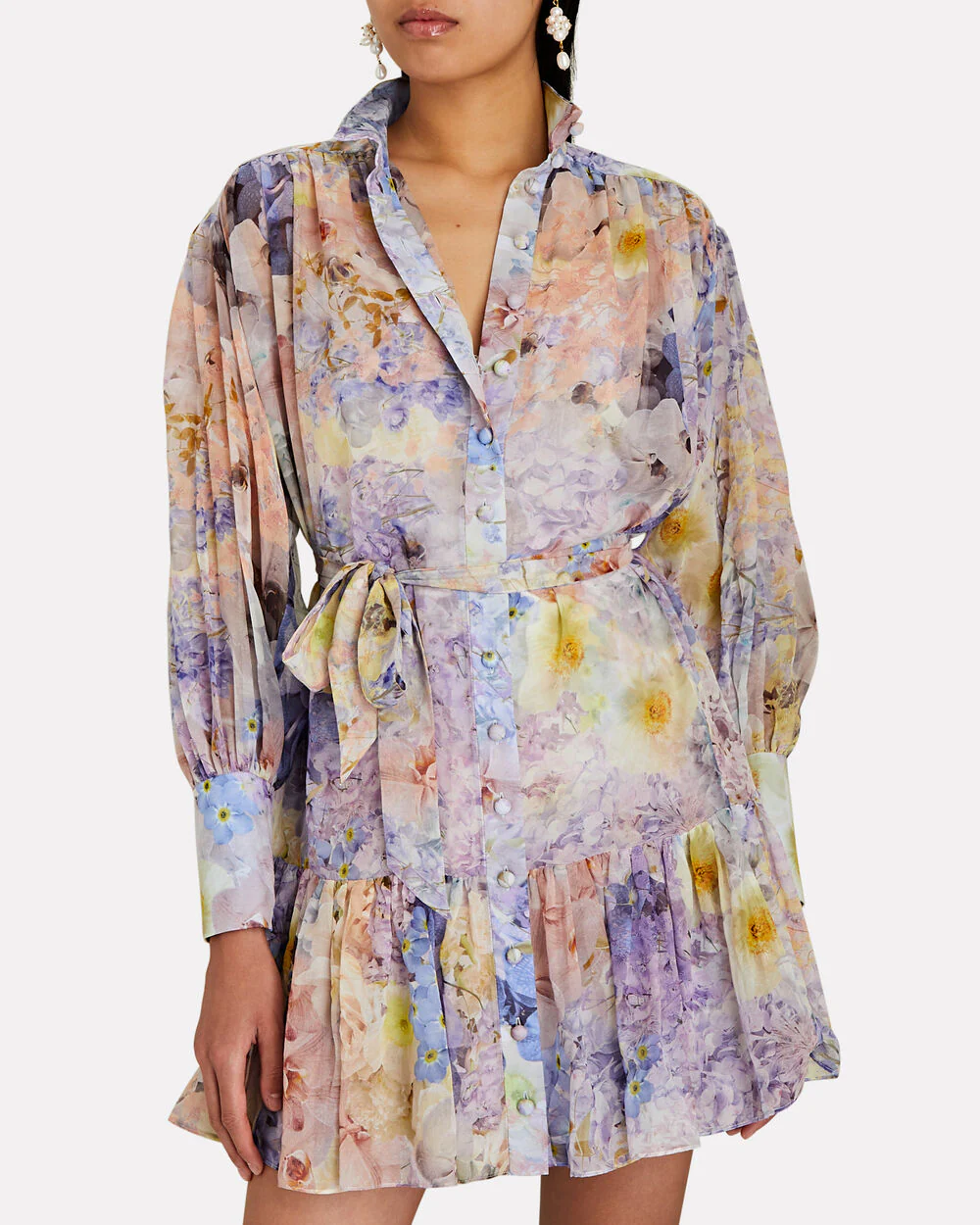 Vestido Formal Rhythmic Lantern Mini Multicolor