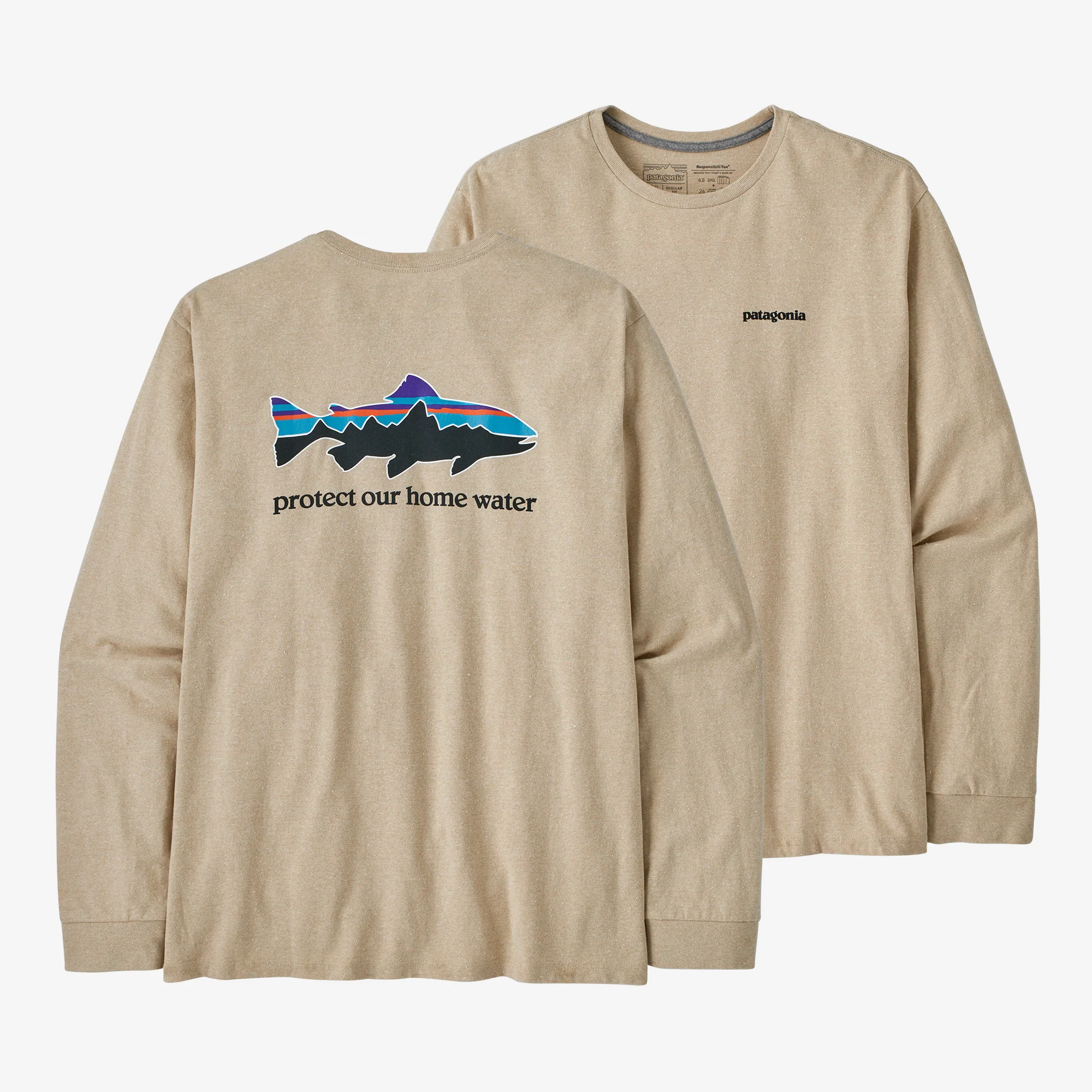 Polera Hombre Long-Sleeved Home Water Trout Responsibili-Tee®- Usado