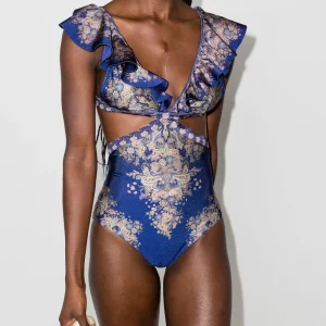 Traje De Baño Anneke Ruffle Azul