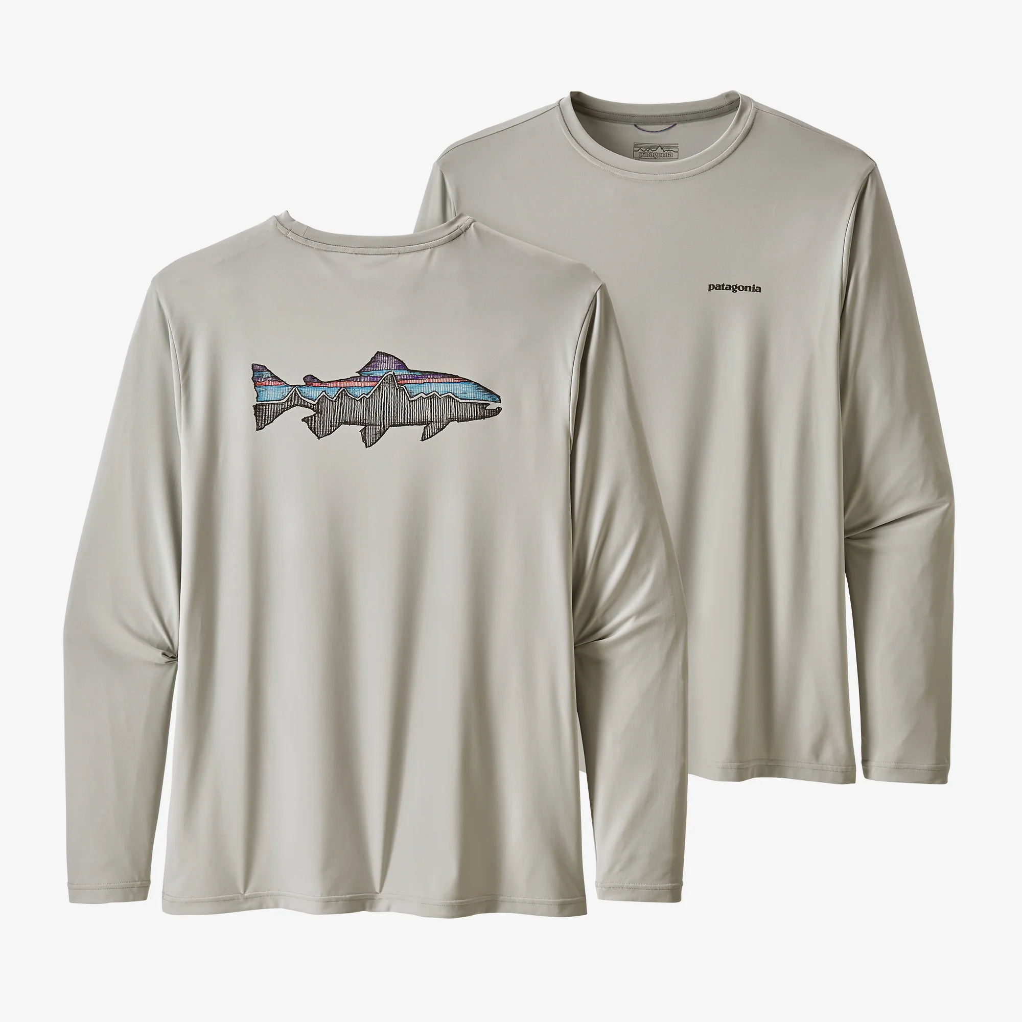 Polera Hombre Manga Larga Capilene® Cool Daily Fish Graphic Shirt- Usado - Imagen 4
