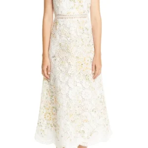 Vestido Casual Amelie Embroidered Amarillo