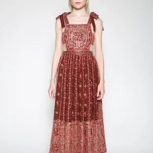 Vestido Formal Nasya Dress Burgundy Vino