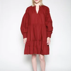 Vestido Casual Rosa Vino