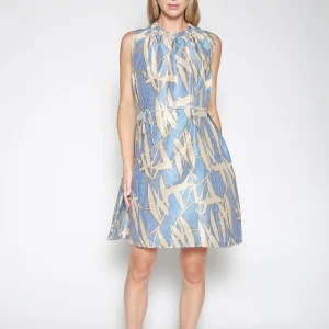 Vestido Casual Louison Kimono Silk Azul