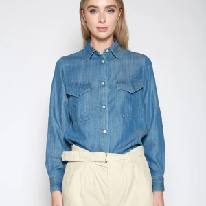 Blusa Bonnia Shirt Tencel Azul