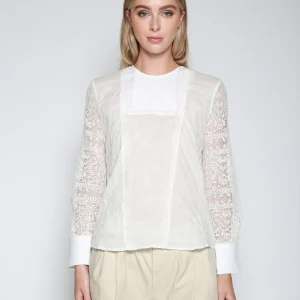 Top Suzy Patchwork Lace Blanco