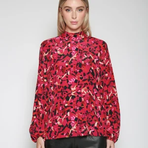 Blusa Abstract Flowering Magenta