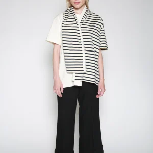 Blusa Striped Tee Scarf Azul