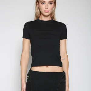Jeans Abigail Split Crop Negro