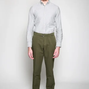 Pantalón Casual Paul Cotton Linen Pigment Dye Olivo
