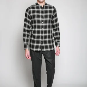 Camisa Gaston Jap Fuzzy Check Negro