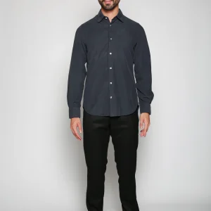 Camisa Benoit Cord Pigment Dyed Marino