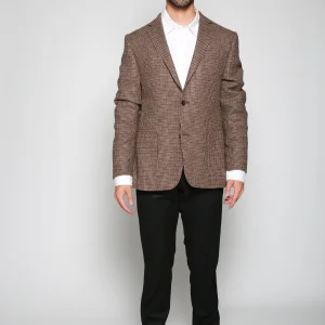 Saco Casual Woven Cafe Claro