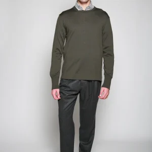 Sweater Nina Cneck Merino Wool Olivo