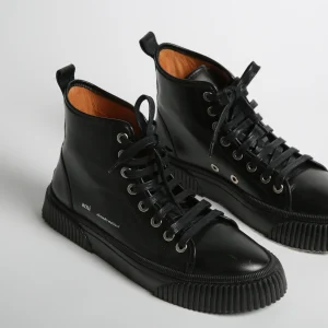 Sneakers High Top Logo Negro