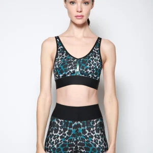 Top Snow Leopard Nova Bra Turquesa