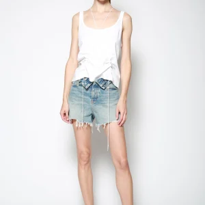 Top High Twist Blanco