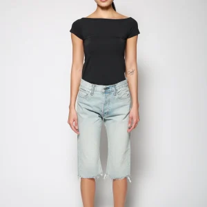 Playera Open Boat Neck Negro