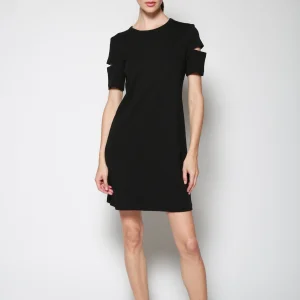 Vestido Casual Wide Rib Negro