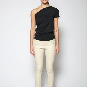 Leggings Leather Legging Crema Negro