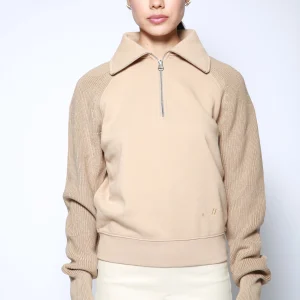 Sweater Combo Zip Camello Camel
