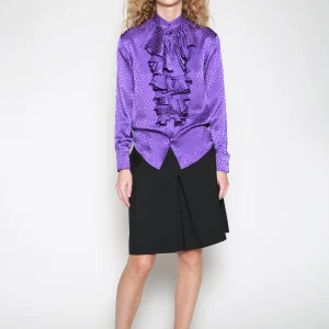 Blusa Women Ruffled Morado