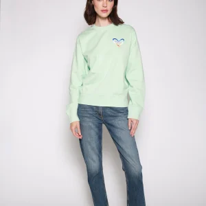 Sudadera Gradient Heart Verde