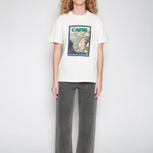 Playera Locandina Crema Gris