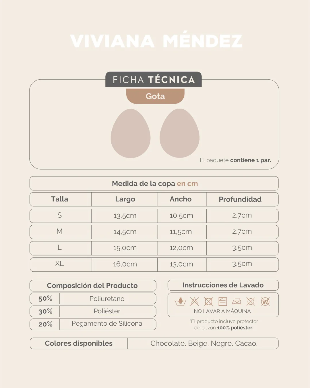 Soutien Adhesivo Gota Negro - Imagen 3