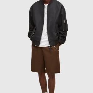 Chamarra De Piel Koyo Oversized Negro