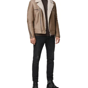 Chamarra Coleman Biker Café Claro