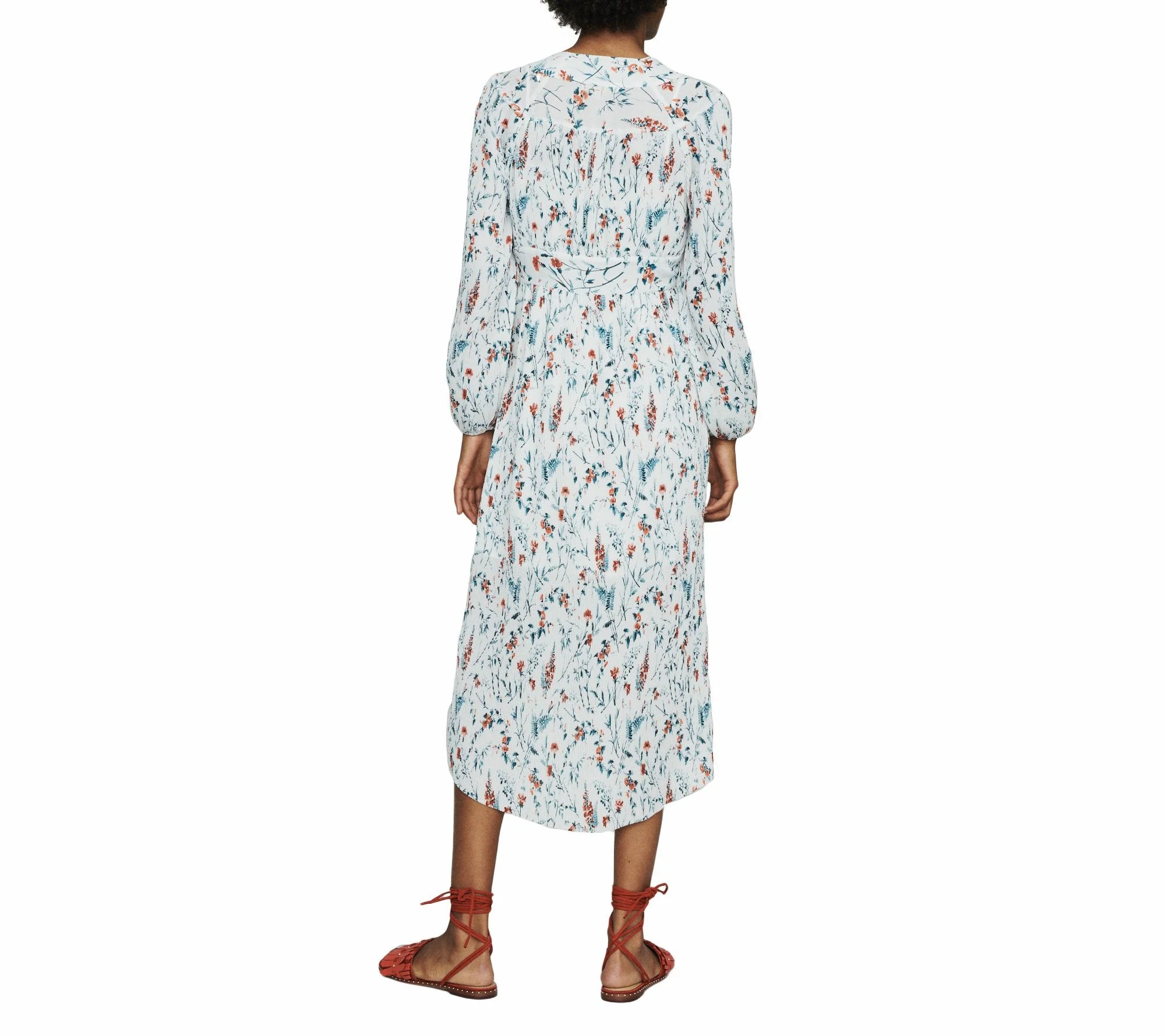 Vestido Blanco Estampado - Imagen 3