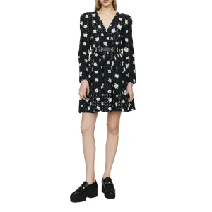 Vestido Negro Estampado