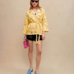 Chaqueta kimono bordada