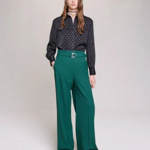 Camisa satinada con strass