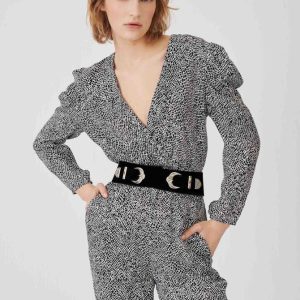 Mono Pantalón Negro Y Blanco