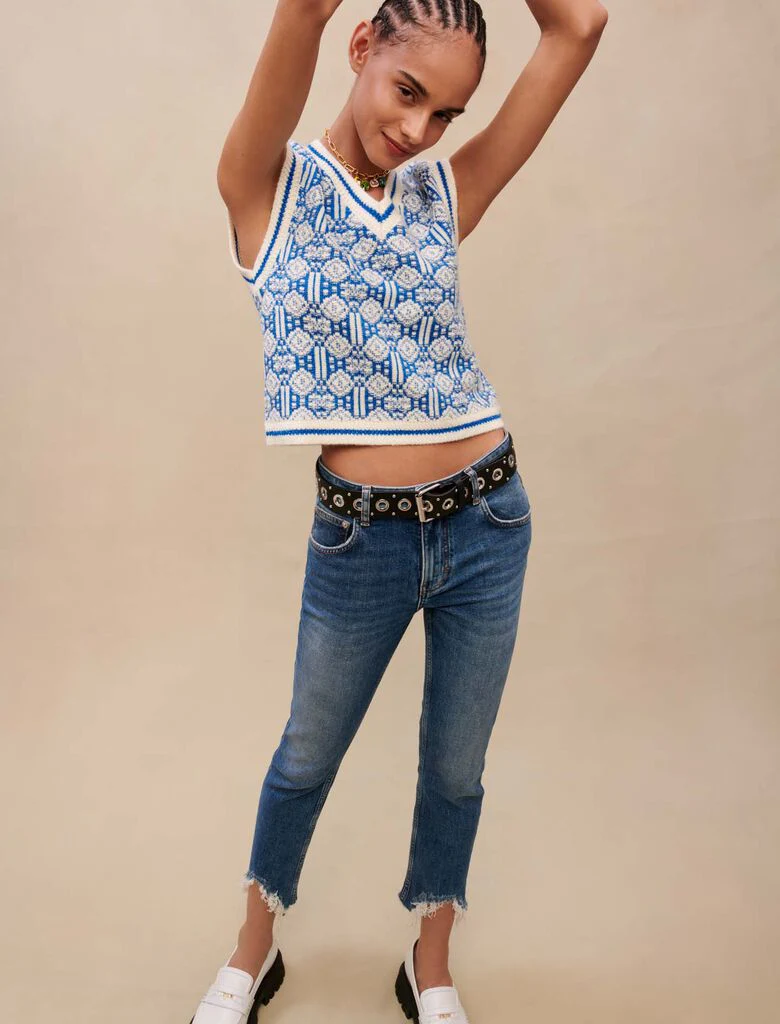 Vaqueros slim con bajo deshilachado - Imagen 4