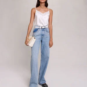 Vaquero recto con estrás