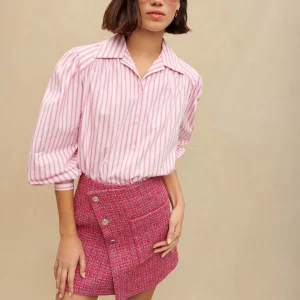 Falda cruzada de tweed