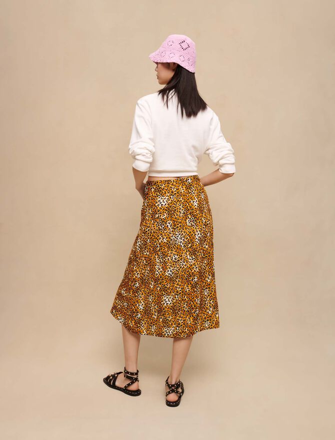 Falda midi con estampado de leopardo - Imagen 3