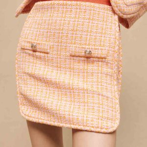 Falda corta de tweed